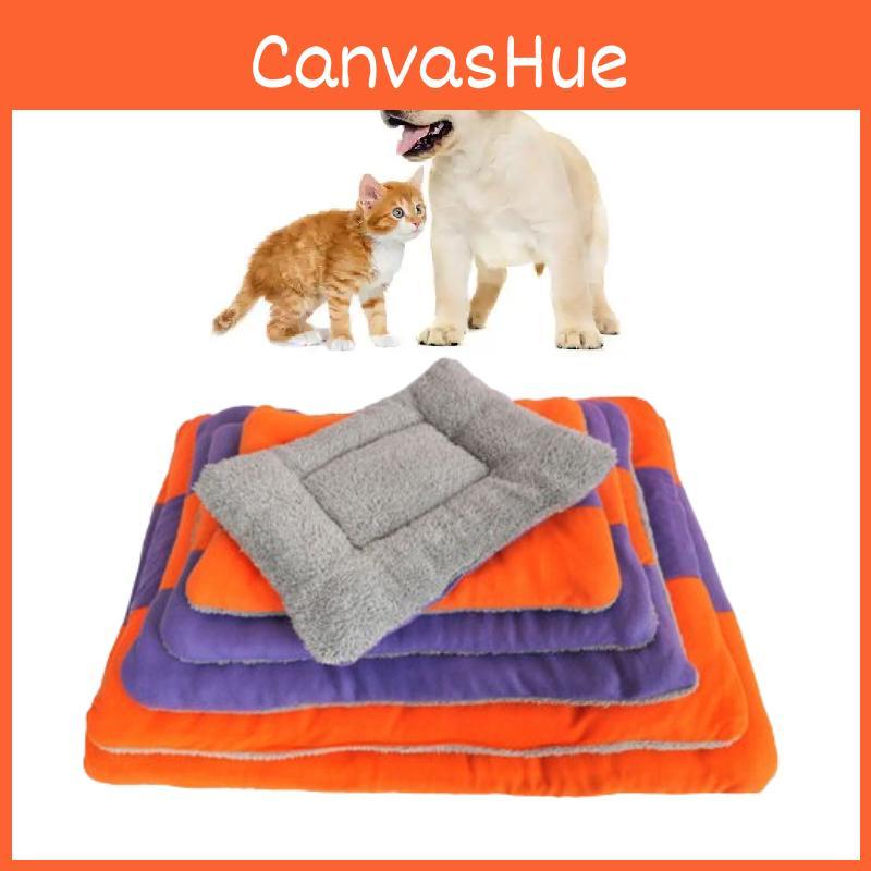 Pet Sleeping Pad With Flannel Cover And Pp Cotton Filling For Comfort And Warmth