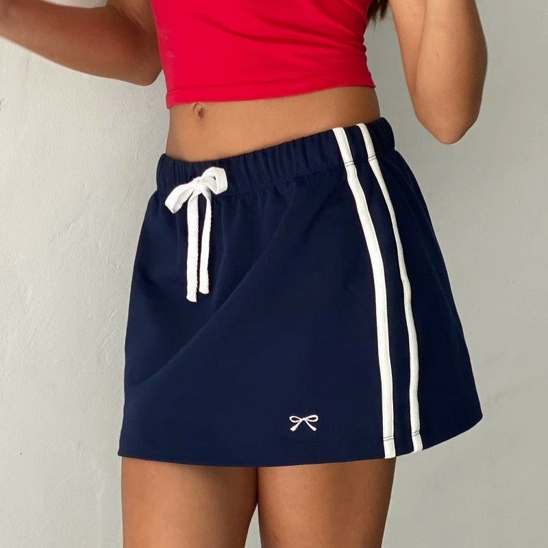 

Age-Reducing Australia Special-Interest Design Preppy Style Contrast Color Embroider Navy blue(High quality) L