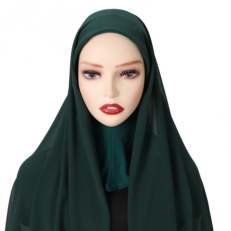 Full Cover Inner Muslim Chiffon Hijab Instant Scarf Islamic Cap Head Wear Caps Underscarf Bone Bonnet Headcover