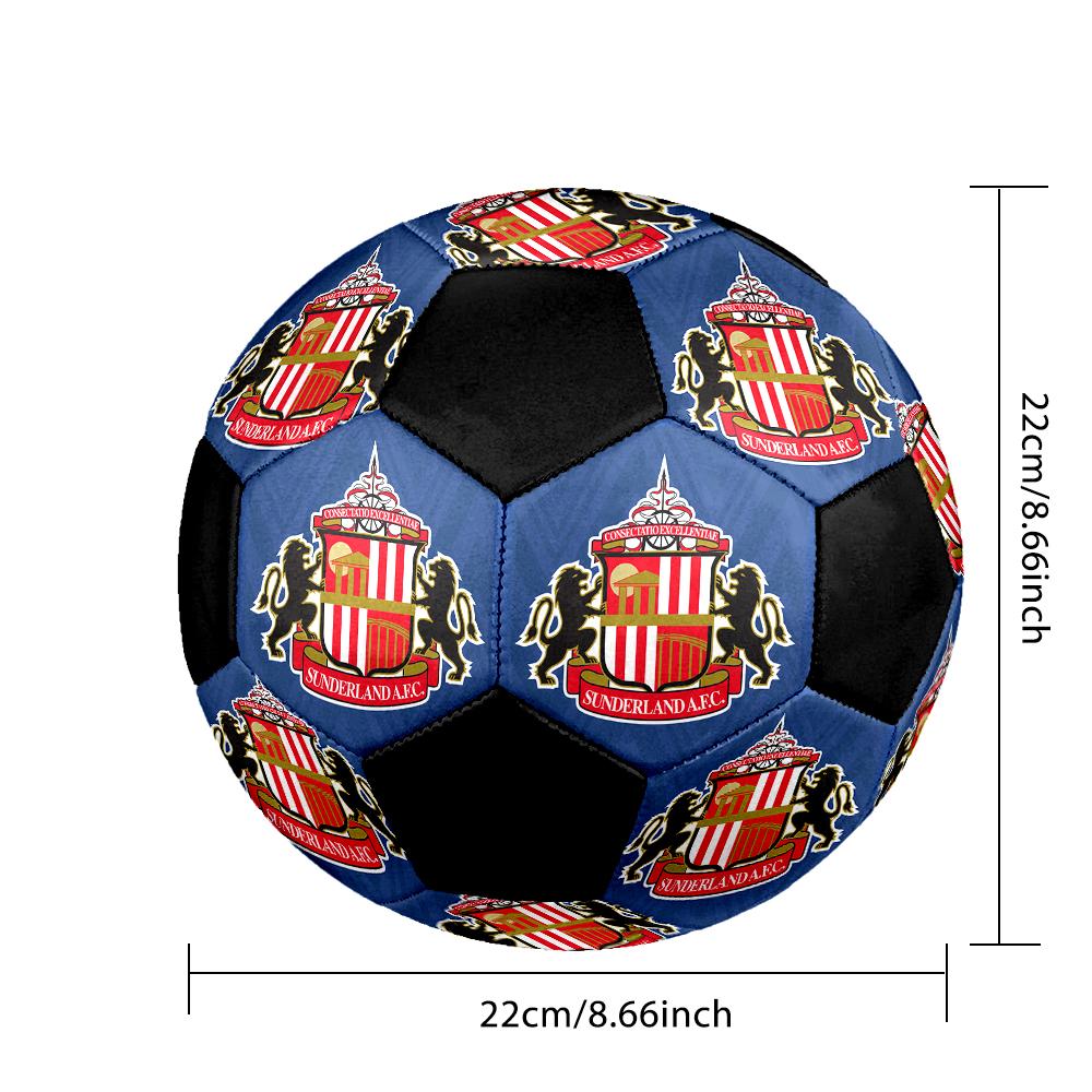 SIZE 5 Sunderland AFC Soccer Ball Colorful All Ages Machine Stitched PVC Competition Ready Durable High-Bounce