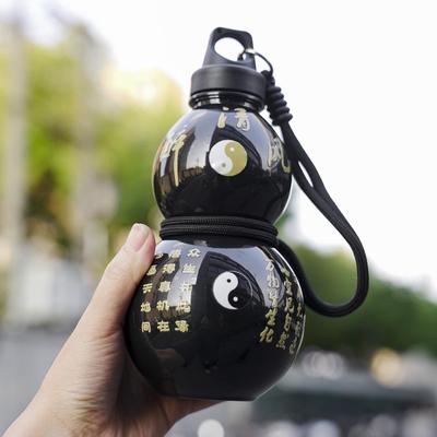 Portable Gourd Water Bottle 750ML Large Capacity Sports Water Bottle With Strap Waist Rope Chinese Retro-Inspired Water Kettle