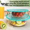 Refrigerator Silicone Lids Bowl Cover, Reusable Multi-Size Food Storage Set, Dishwasher Vegetable Cover Safe Eco-Friendly Fresh for Bowls Cups