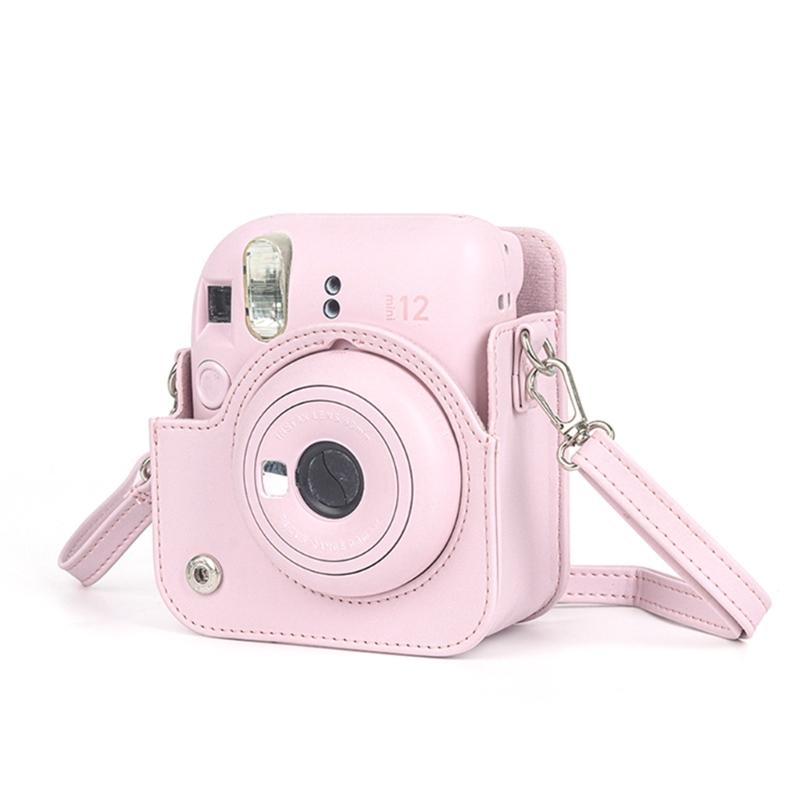 Camera Case PU Leather Soft Silicone Cover Bag for  Polaroid Film Camera Bag w/Shoulder Strap
