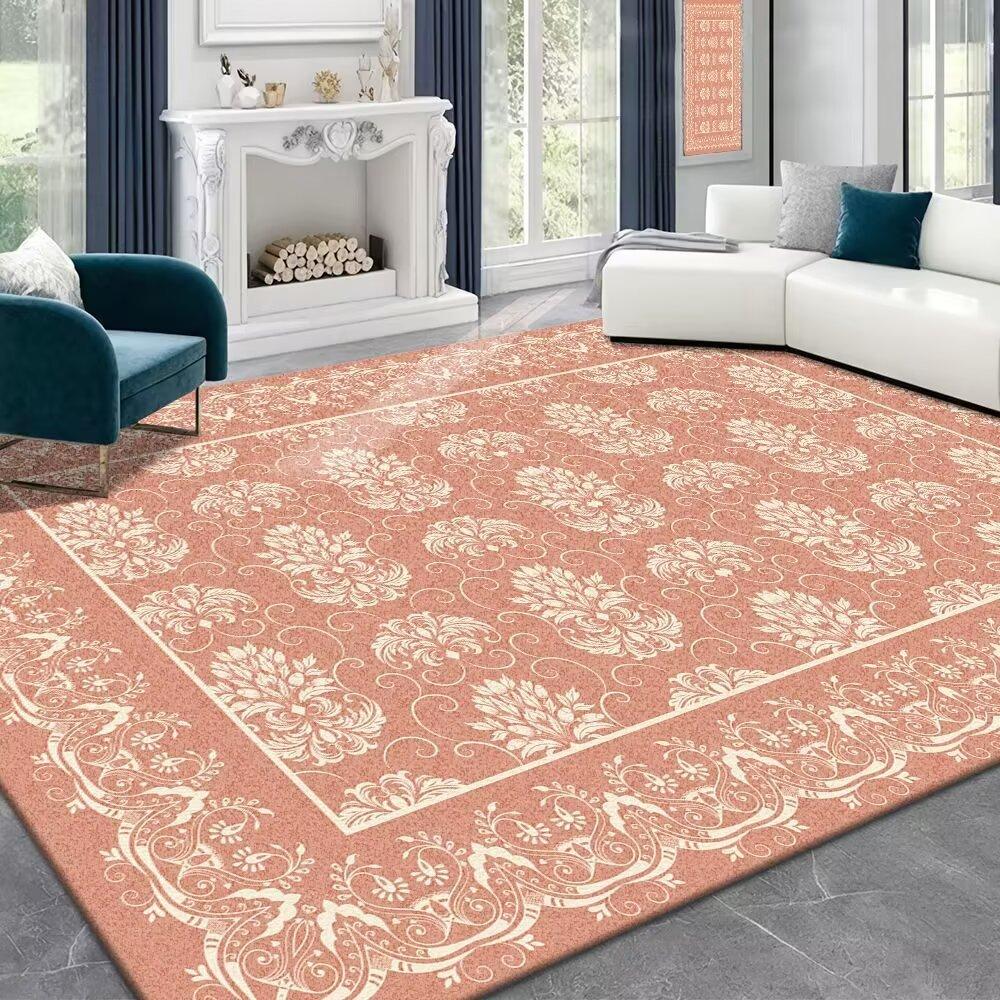 

Ковер для гостиной в стиле французского ретро-кремового стиля, светлый, роскошный, улучшенный, спальня, кровать, одеяло, домашний гардероб, диван, стол, коврик 180*250cm