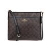 File 26 Classic Monogram Logo Print Zipper Closure PVC Document Bag Women Shoulder Bag Dark-Brown 29210-IMAA8