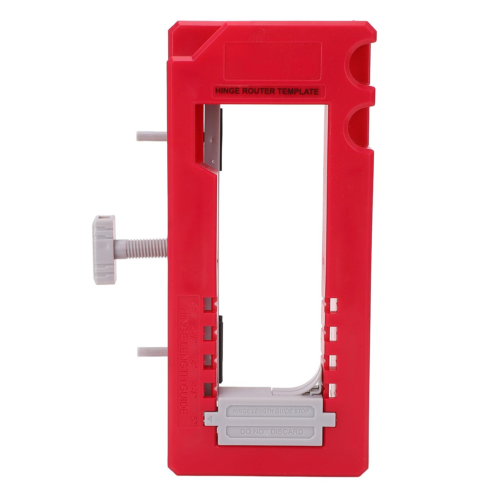 

Door Hinge Router Jig Plastic Adjustable Door Lock Hole Locator Mortiser Template for Length 3in to