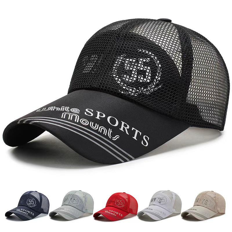 Men's Breathable Mesh Duckbill Baseball Cap - Sun Protection Summer Hat