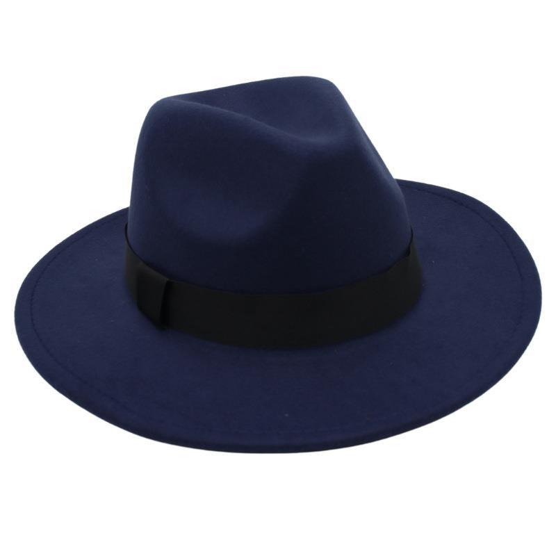Shanghai Fedora Hat Tie-Dye Top Hat Jazz Hat Men And Women Felt Hat Temperament Woolen Hat Trend