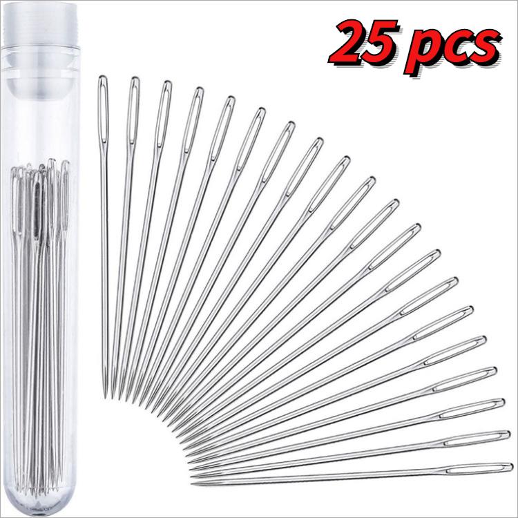 Buy Big Eye Blunt Needle 25 Stainless Steel Yarn Knitting Needle Sewing Needle Hand Knitting