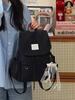 Schoolbag Korean ins milk mist blue yarn with lace bow drawstring backpack sweet little fairy traveling shopping small backpack