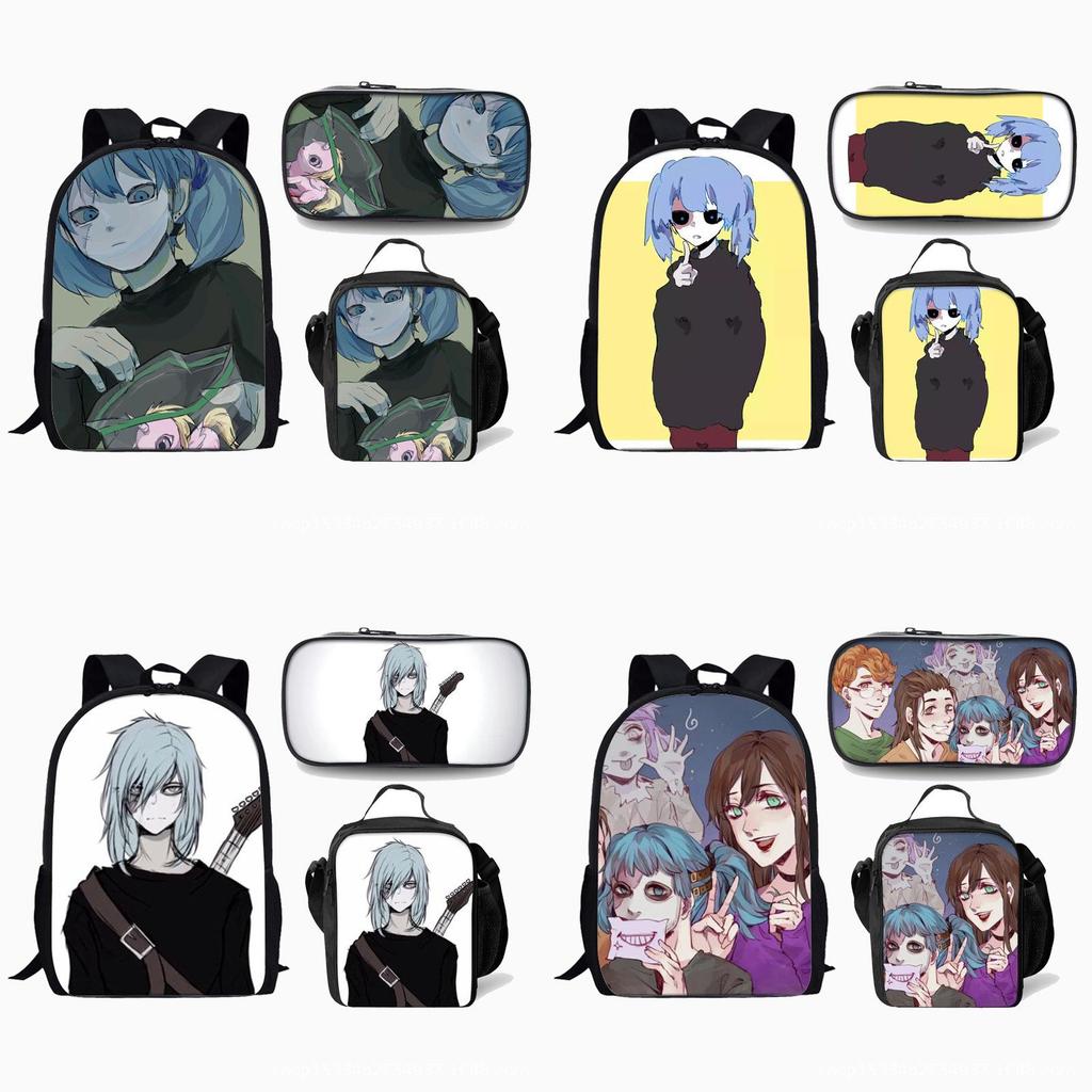 Sally Face Backpack Set With 17inch Large Capacity Student Computer Bag For Daily Use