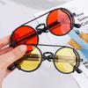 Pc Sunglasses Steam Punk Double Spring Leg Glasses Fashion Trend Round Sunglasses