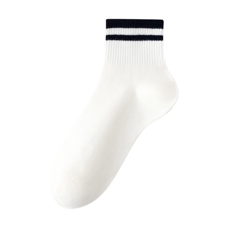 Japanese Mylar Striped Short Socks Men's Short Socks Summer Thin Men's Ankle Socks Student Socks