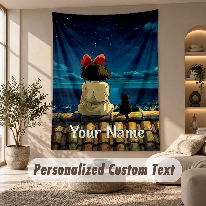 Tapestry Custom Name Text, Wall Hanging Tapestry Home Room DecorKiki's Delivery Service Jiji