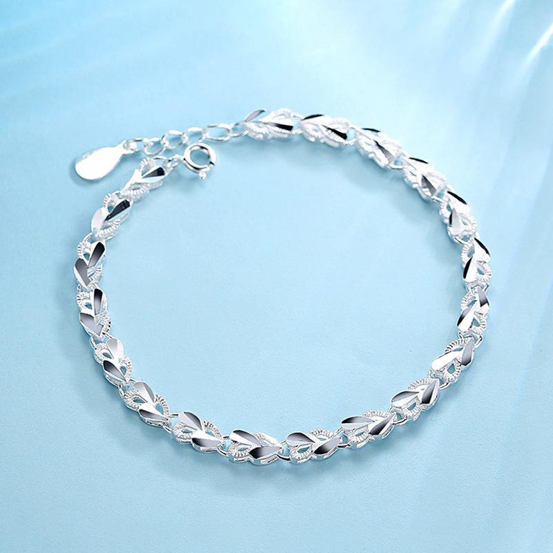 Creative XO Heart Bracelet for Women: S925 Silver, Korean Style, Versatile Fashion Accessory