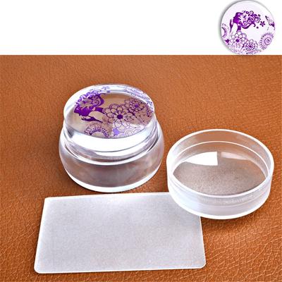Runder Silikonstempel Transparent Stempel Nageldekoration Mode DIY Stempel für Nägel Stamping Art