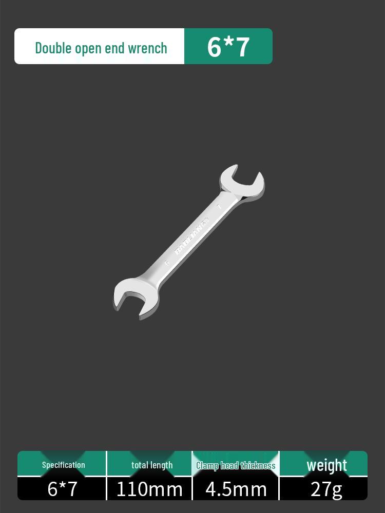 

Двостороння рожкова гайковертка, 8-10 мм та 14-17 мм накидний інструмент