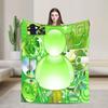Green Frutiger Aero Person Blanket Fleece Summer Air Conditioning Breathable Lightweight Throw Blanket For Bedding Couch Quilt