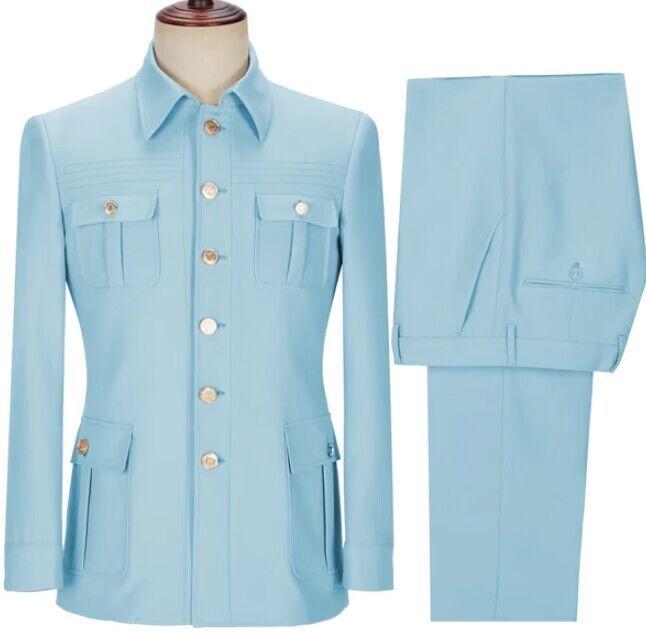 Derniers Costumes Homme Blazer Pantalon 2 Pièces Mâle Pour Affaires Manteau Veste Blazer Simple Boutonnage