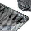 2x Carbon Fiber Look Car Bonnet Air Intake Flow Side Vent Hood Scoop Cover Trim