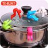 1/6 Pcs Anti Overflow Device Preventing Lid Up With Pot Soup Kitchen Gadget Coaster Silicone Holder
