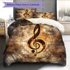 Musical instrument notes  Pattern Bedding Quilt Set Quilt Cover Pillowcase Home Decoration  Gift (1 * duvet cover + 2 * pillowcase, without core)
