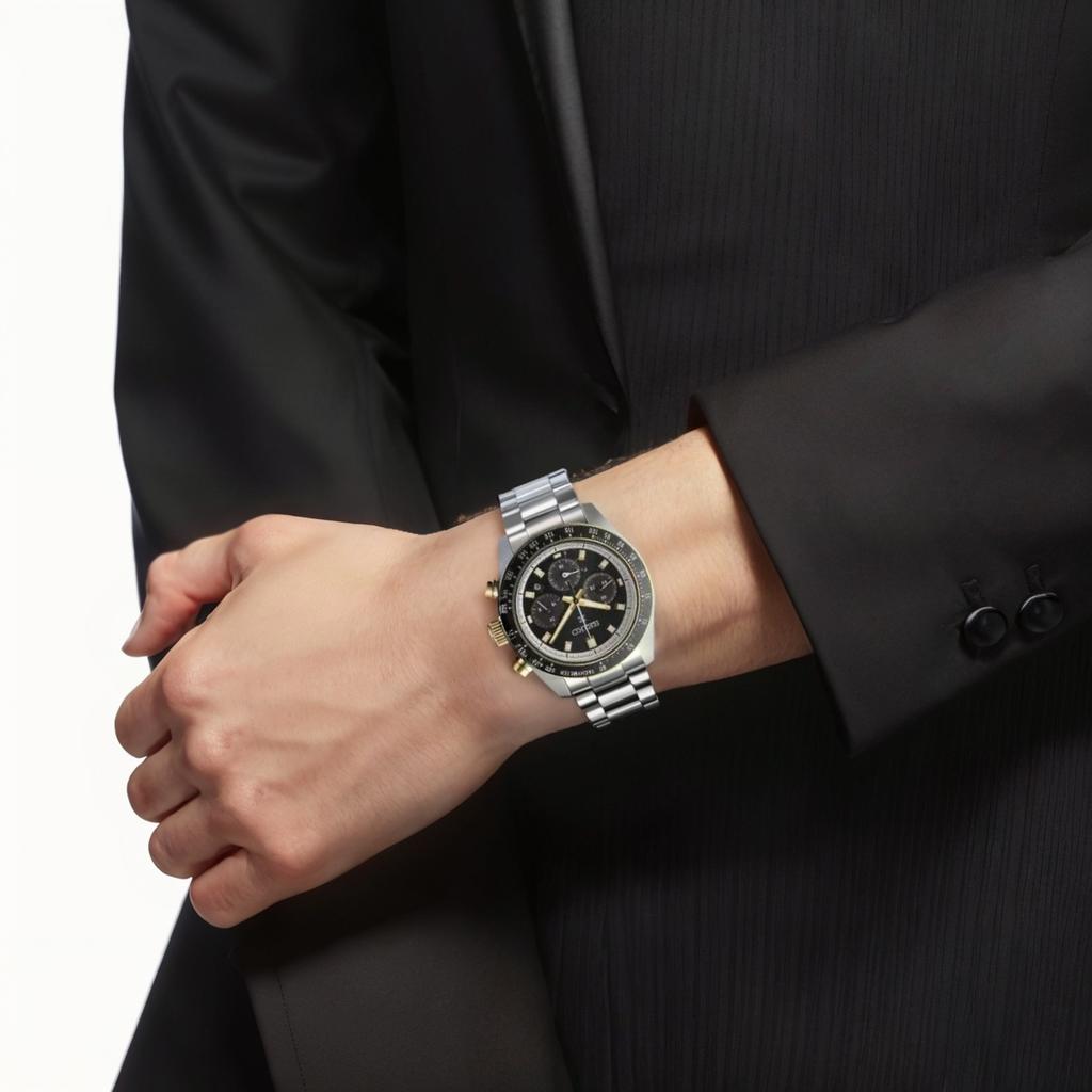 SEIKO Prospex Solar Quartz Movement Stainless Steel Strap Watch 41.4mm Men's Watches Black Dial SSC941P1
