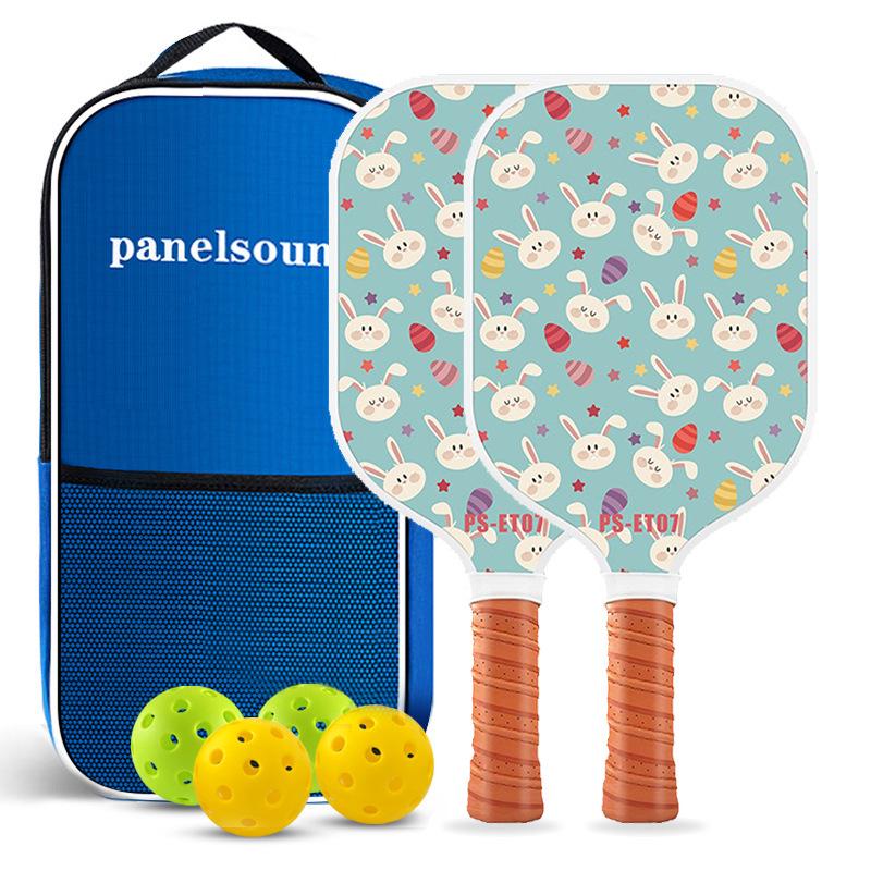 Children's Cartoon Fiberglass Pickleball Paddle Set