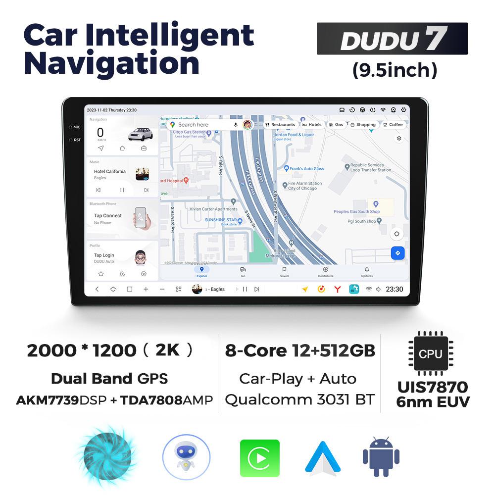 DUDU7 Universal 9.5" 10.36" 11.5" 13 Inch Android Car Radio Stereo Multimedia Video Player GPS CarPlay Auto Intelligent Systems