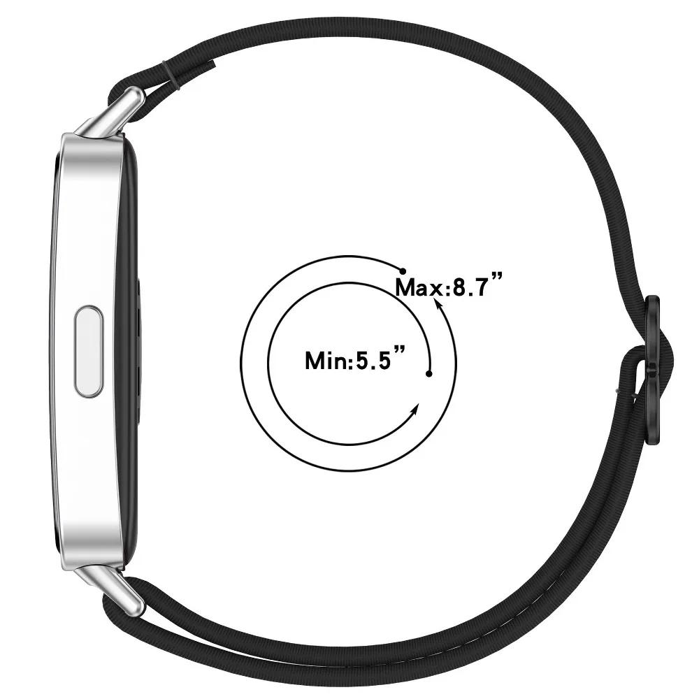 Correa de Reloj Elástica de Nylon Ajustable de Repuesto Cómoda Correa de Lazo para Huawei Band 10/9/8 Accesorios de Reloj Inteligente