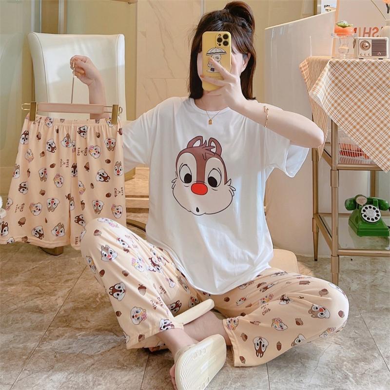 Korean Style Plaid Silk Pajama Set for Women - Long-Sleeved Spring & Autumn Homewear