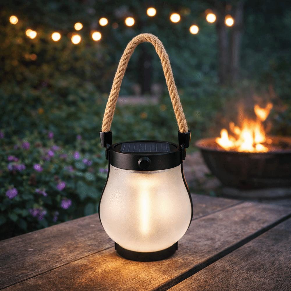 Flame Lights Camping Light USB Rechargeable Hanging Lantern Decoration Solar Flame Lights  Hanging