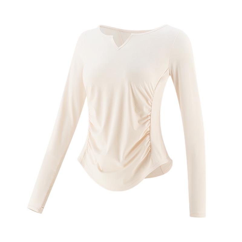 Damen Slim Fit Schnelltrocknendes Yoga-Top - Langärmliger Casual Überwurf für Herbst/Winter Fitness