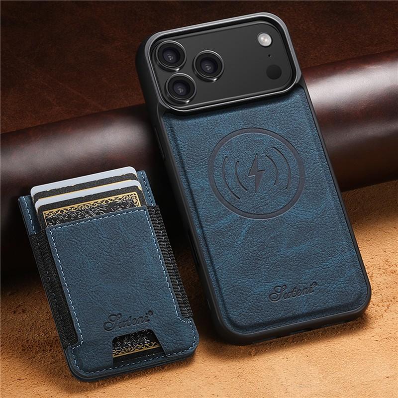 2 IN 1 N52 Magnetic Attraction Wallet Case For iPhone 17 12 13 14 Plus 15 16 Pro Max 16e 17e Air For Magsafe Retro Leather Cover