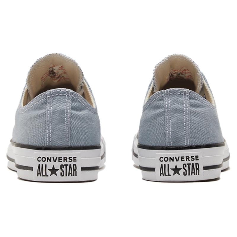Converse All Star Color Chuck Taylor Non-slip and Abrasion Resistant Low-Top Board Shoes Unisex Gray Blue