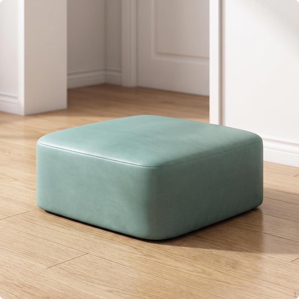 Cozy Square Floor Pouf Cushion Seat for Daily Living Areas Space Saving Stool