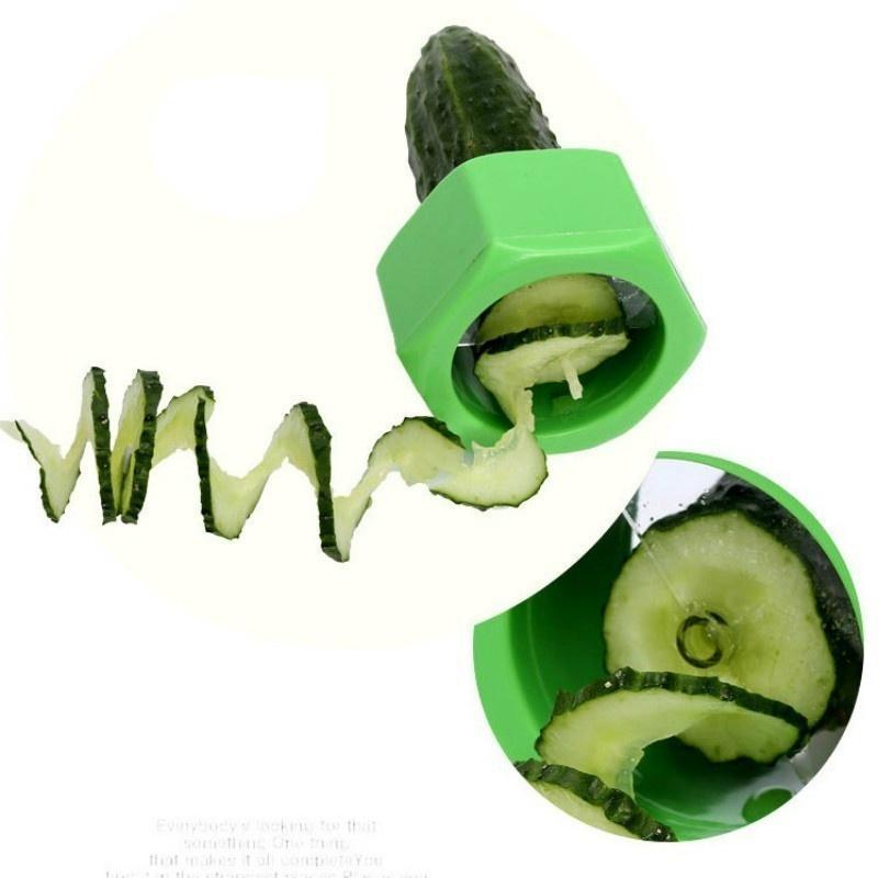 Hot Sale Multifunction Smart Creative Spiral Slicer Cucumber Melon Salad Kitchen Tool Kitchen Accessories Kitchen Goods Random Color