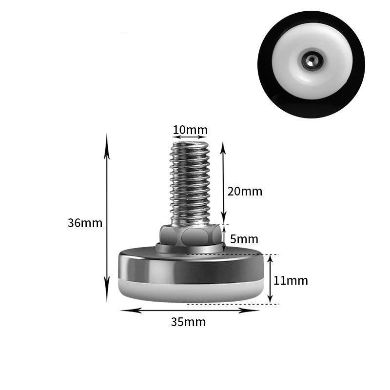 Stainless Steel Adjustable Furniture Feet Nylon Base Levelers, for Sofa, Table, Chair, Cabinet, Workbench of Leveling Feet