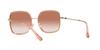 Coach Sunglasses HC7139BD Rose Gold with Pink Gradient Size 58 Glitter/Pink Lenses,