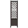 Raised Garden Bed with Trellis and Roof Brown 162.5 X 40 X 142 Cm PP