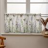 Butterfly Lavender Print Cabinet Window Decor Partition Voile Curtain  for Living Room Bedroom
