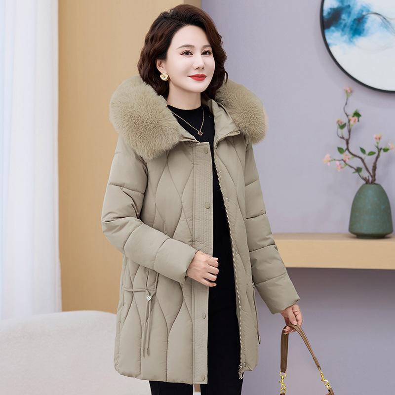 New Middle-aged and Elderly Women's Cotton-padded Jackets, Medium-length, Elderly, Plus-size, Mother's Jackets, Winter Coats, Cotton-padded Jackets