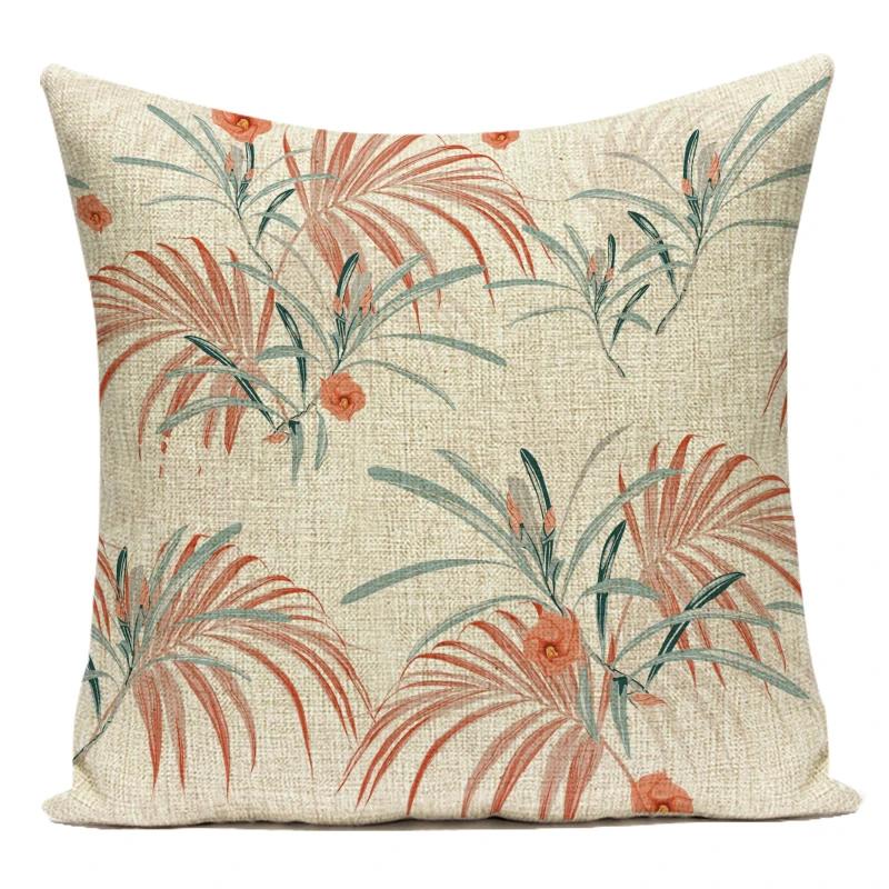 Decorative Throw Pillows Case Colorful 3D Plant Flowers Polyester Sofa Home Living Room Decoration Pillow Cushion Cover