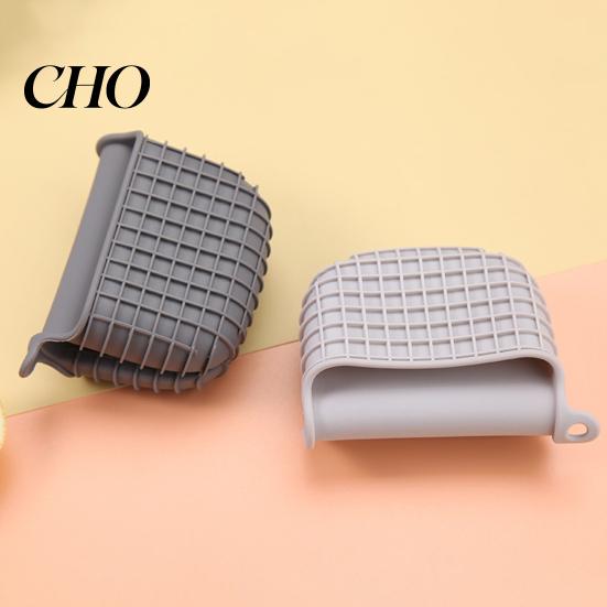 Heavy Ceramic Bowls 2Pcs Silicone Oven Mitts Heat Resistant Thick Grid Pattern Non-Slip Gloves for Microwave Baking Kitchen Accessory Utensil