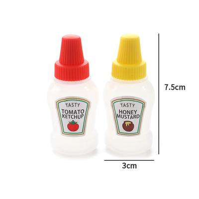 4 Stück 25 ml Mini-Tomaten-Ketchup-Flasche tragbarer Saucen-Salat-Dressing-Behälter