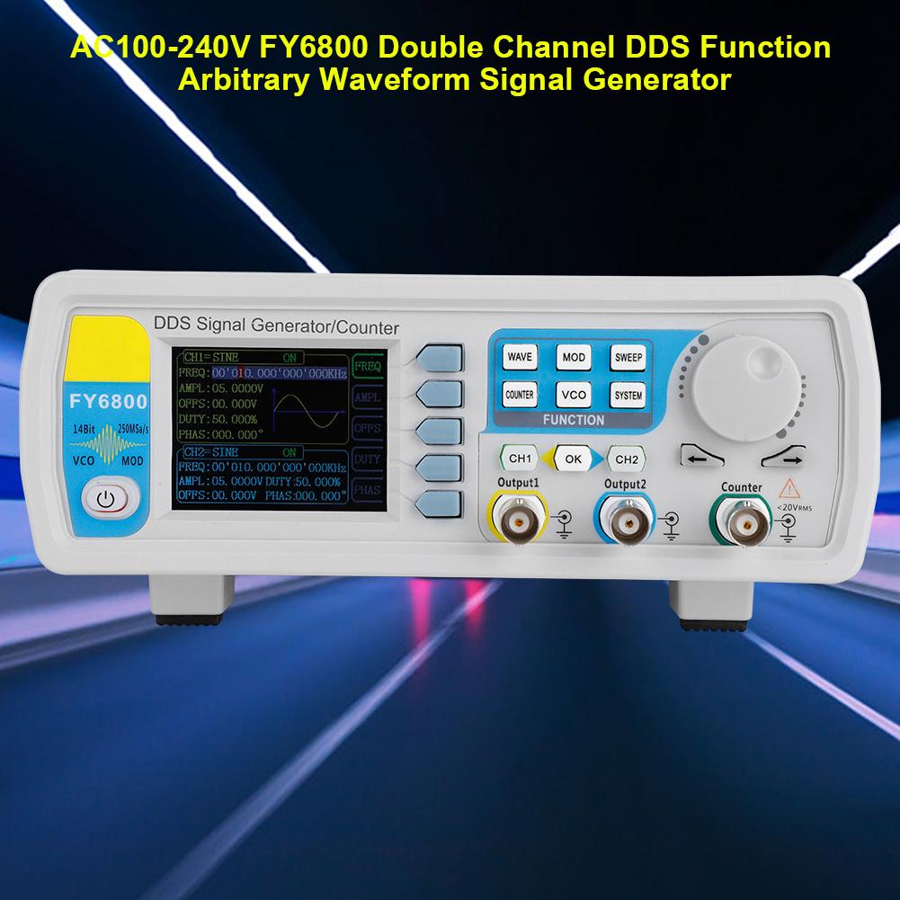 FY6800 Double Channel DDS Function Arbitrary Waveform Signal Generator(30MHz )