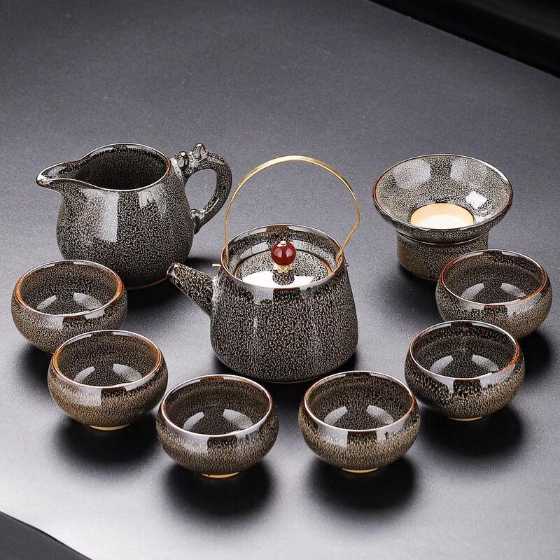 Chaxun Jun Kiln Glazed Ceramic Teaware Set