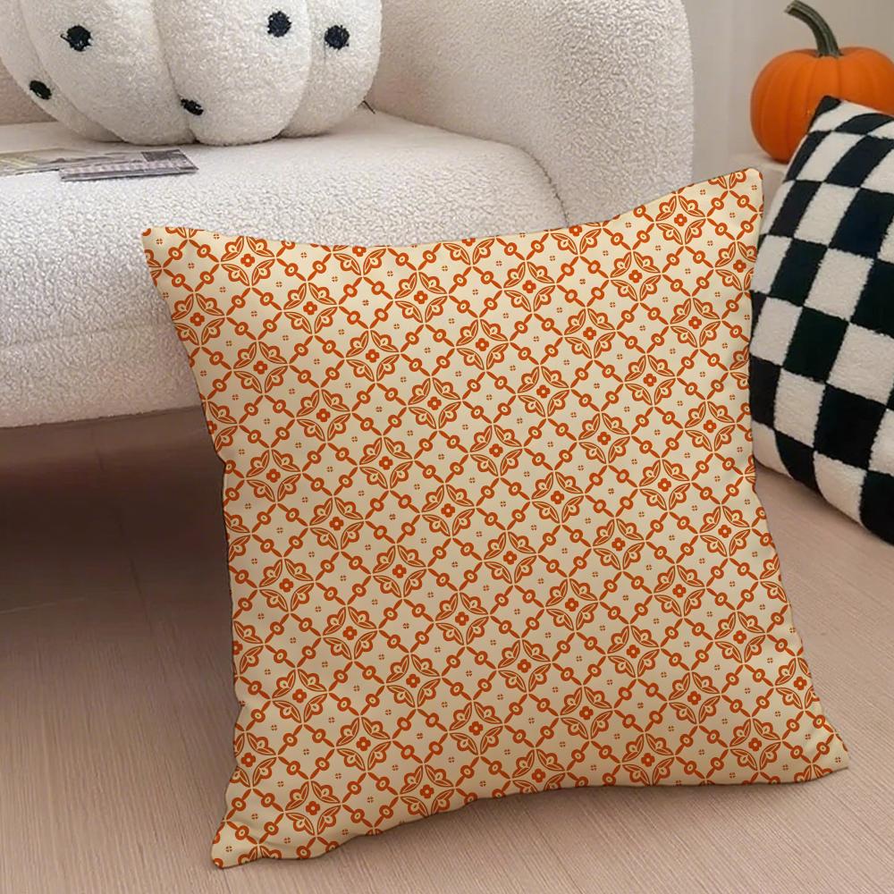 Traditional Chinese Classic Patterns Cushion Cover Throw Pillow Cover Hidden Button Durable Polyester Chair Cushion