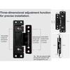 Hidden Door Hinges, Ultra-Thin Concealed Design, 110 Lb Load Capacity, 100 Degree One-Way Opening, Silent Operation Adjustable Hinges,Zinc Alloy,