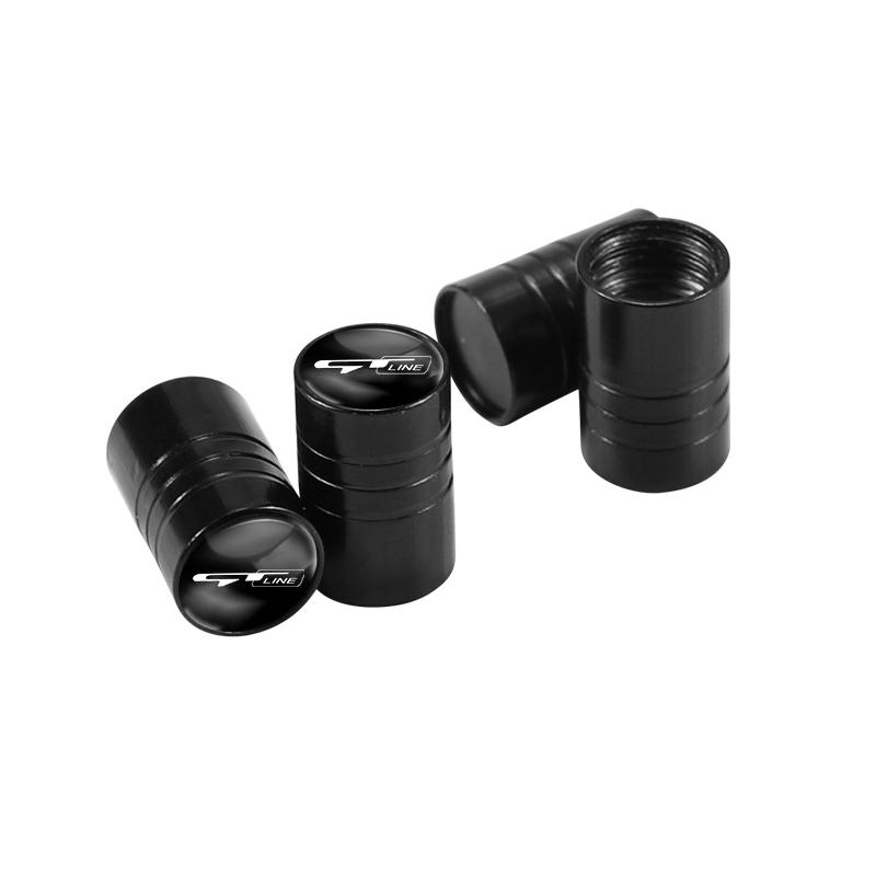 AABIX1 4Pcs Tire Valve Caps Aluminum Car Wheel Stem Air Valve Caps For Kia Picanto GT-Line Ceed Sportage Rio ProCeed Niro Morning Forte